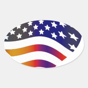 vlag usa hart liefde amerikaans eer troepen strepe ovale sticker