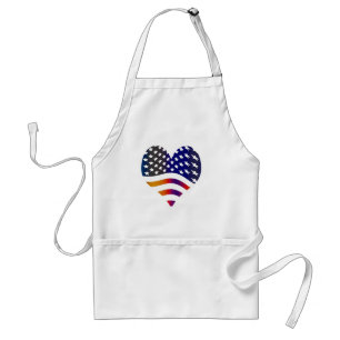 vlag usa hart liefde Amerikaanse eer troepen strep Standaard Schort