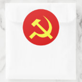 Vlag USSR - Gepersonaliseerd Ronde Sticker (Tas)
