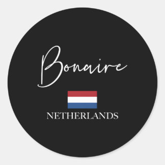 Vlag Vakantie Eiland Bonaire Ronde Sticker