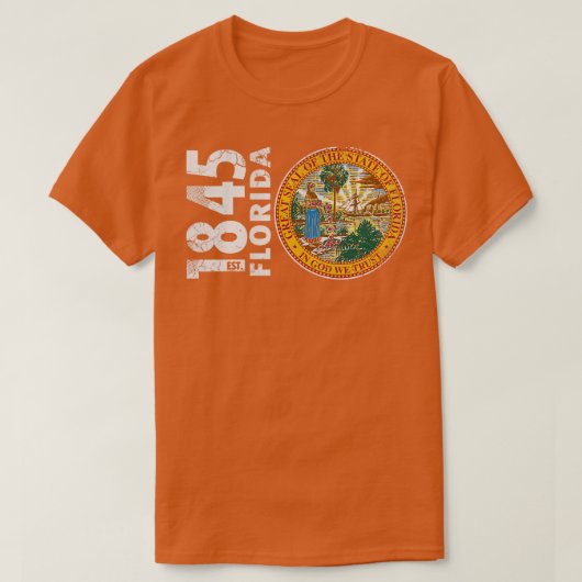  vlag van 1845 Florida T-shirt (Design voorkant)