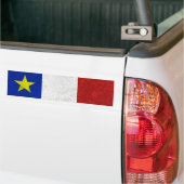 Vlag van Acadia Distress Grunge Bumpersticker (Op Truck)