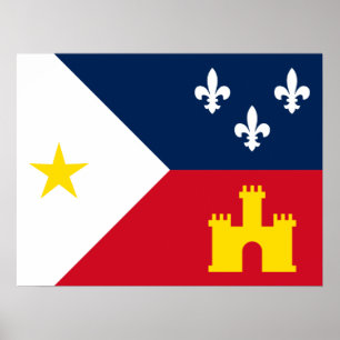 Vlag van Acadiana Poster