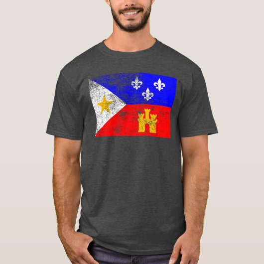 Vlag van Acadiana T-shirt (Voorkant)