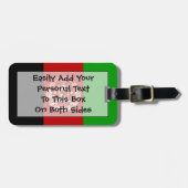 Vlag van afganistan Easy ID Bagagelabel (Voorkant horizontaal)