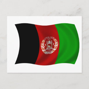 vlag van Afghanistan Briefkaart