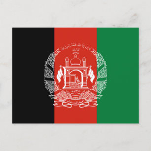 vlag van Afghanistan Briefkaart