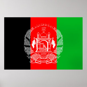 Vlag van Afghanistan Poster