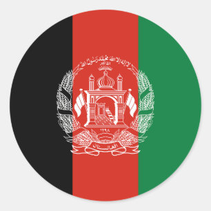 vlag van Afghanistan Ronde Sticker
