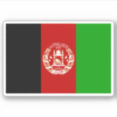 vlag van Afghanistan Sticker (Voorkant)