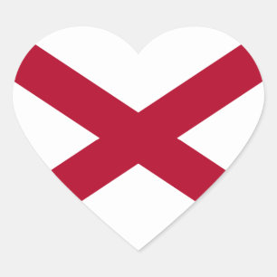 Vlag van Alabama Heart Sticker