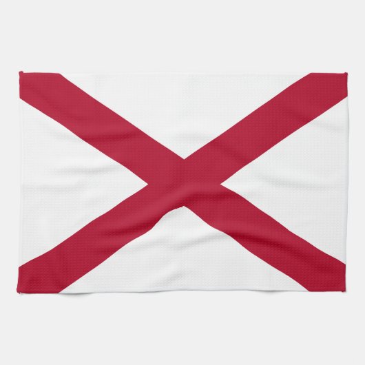 Vlag van Alabama Theedoek (Horizontaal)