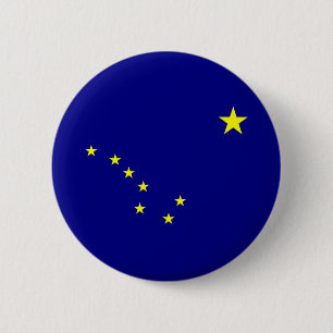 Vlag van Alaska Ronde Button 5,7 Cm