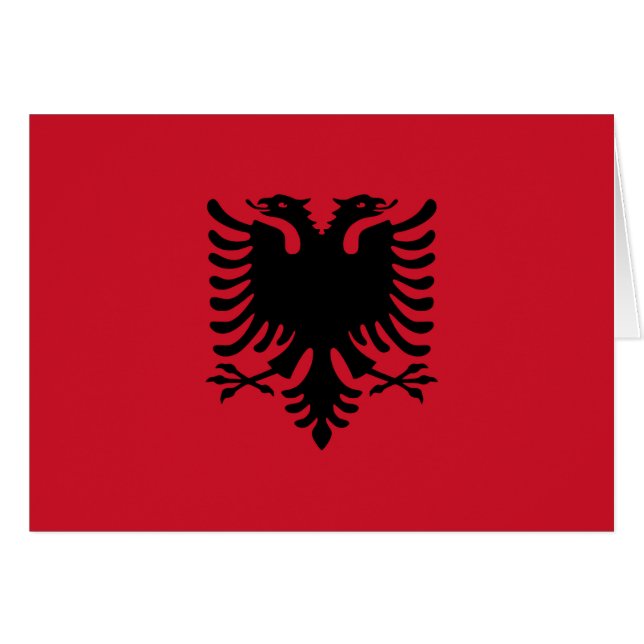 vlag van Albanië (Voorkant Horizontaal)