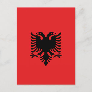 vlag van Albanië Briefkaart