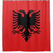 vlag van Albanië Douchegordijn (Voorkant)