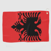 vlag van Albanië Golfhanddoek (Horizontaal)