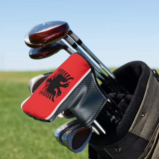 vlag van Albanië Golfheadcover (Insitu)