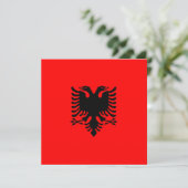vlag van Albanië Kaart (Staand voorkant)