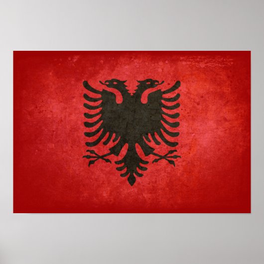 vlag van Albanië Poster (Voorkant)