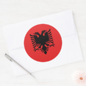 vlag van Albanië Ronde Sticker (Envelop)