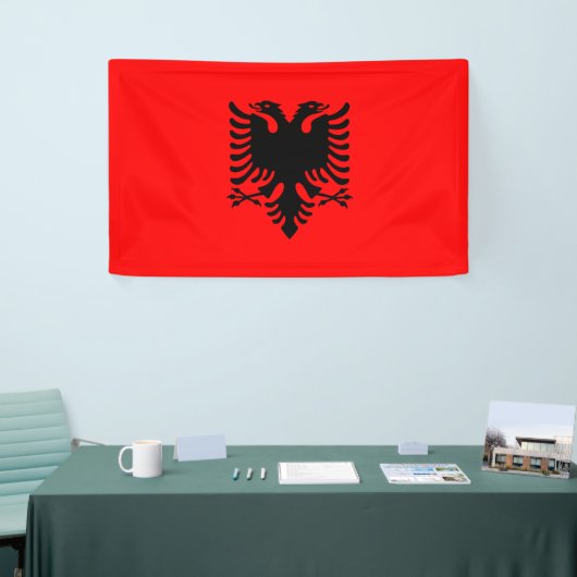 vlag van Albanië Spandoek (Beurs)