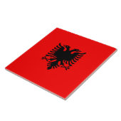 vlag van Albanië Tegeltje (Zijkant)