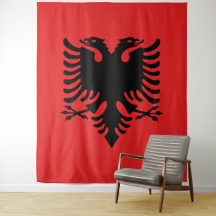 vlag van Albanië Wandkleed