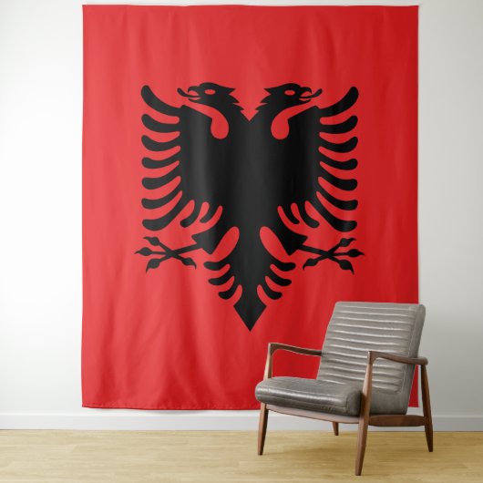 vlag van Albanië Wandkleed (In situ)