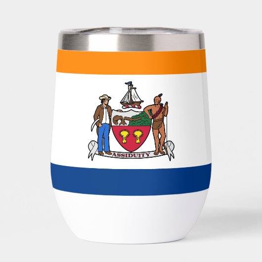 Vlag van Albany, New York (Achterkant)