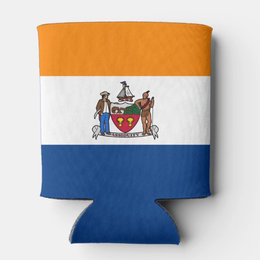 Vlag van Albany, New York Blikjeskoeler (Achterkant)