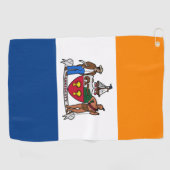 Vlag van Albany, New York Golfhanddoek (Horizontaal)
