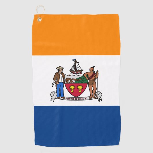 Vlag van Albany, New York Golfhanddoek (Voorkant)