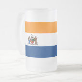 Vlag van Albany, New York Matglas Bierpul (Voorkant links)