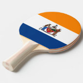 Vlag van Albany, New York Tafeltennisbatje (Voorkant Gekanteld)