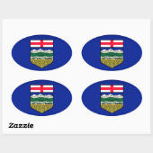 Vlag van Alberta - CANADA Ovale Sticker (Vel)