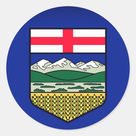 Vlag van Alberta - CANADA Ronde Sticker (Voorkant)