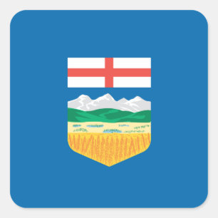Vlag van Alberta Vierkante Sticker