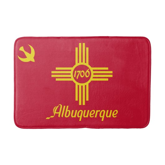 Vlag van Albuquerque, New Mexico Bath Mat (Voorkant)