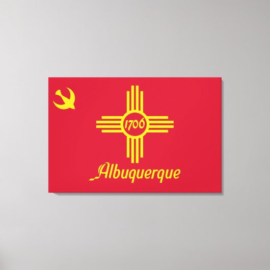 Vlag van Albuquerque (New Mexico) Canvas Afdruk (Voorkant)