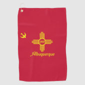 Vlag van Albuquerque, New Mexico Golfhanddoek (Voorkant)