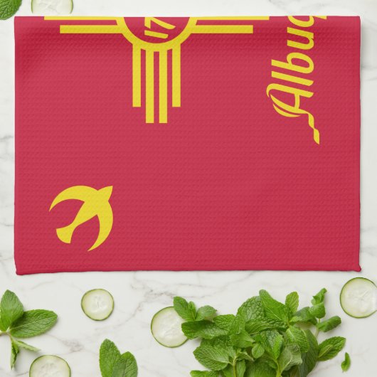 Vlag van Albuquerque, New Mexico Kitchen Towel Theedoek