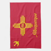 Vlag van Albuquerque, New Mexico Kitchen Towel Theedoek (Verticaal)