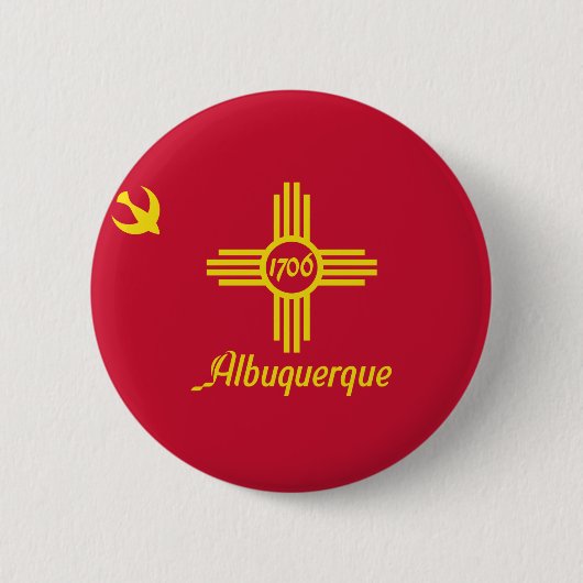 Vlag van Albuquerque, New Mexico Pinback Button (Voorkant)