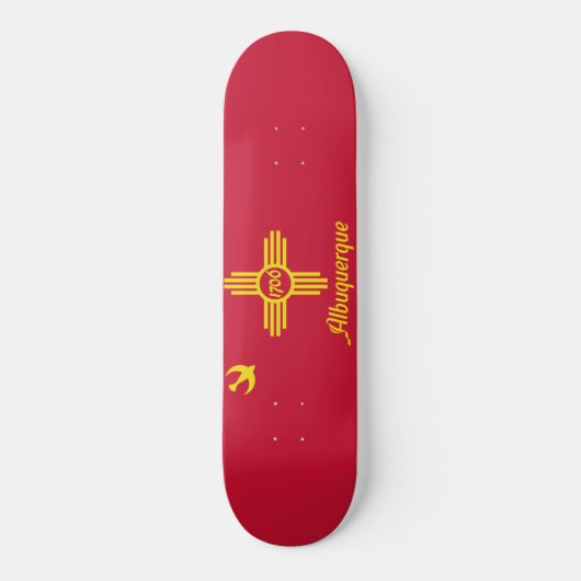Vlag van Albuquerque (New Mexico) Skateboard (Voorkant)