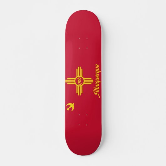 Vlag van Albuquerque, New Mexico Skateboard (Voorkant)