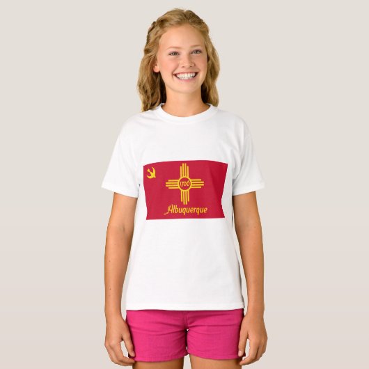 Vlag van Albuquerque (New Mexico) T-shirt (Voorkant volledig)