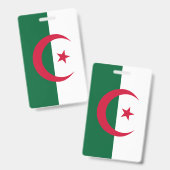 Vlag van Algerije Badge (Voor- en achterkant)