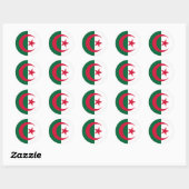 Vlag van Algerije Laptop Hoes Ronde Sticker (Vel)