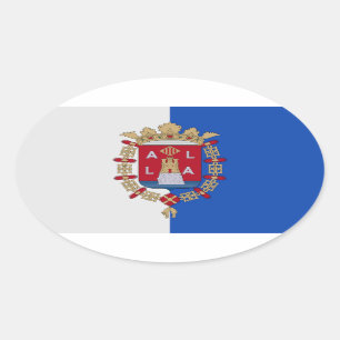 Vlag van Alicante, Spanje Ovale Sticker